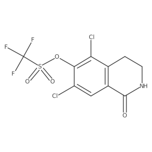 5,7-Dichloro-1,2,3,4-tetrahydro-1-oxoisoquinolin-6-yl trifluoromethanesulfonate Structure