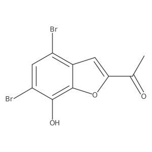 1-(4,6-Dibromo-7-hydroxybenzofuran-2-yl)ethan-1-one Structure