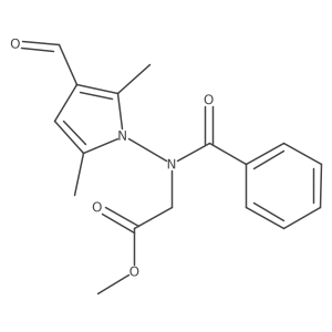 Methyl [benzoyl(3-formyl-2,5-dimethyl-1h-pyrrol-1-yl)amino]acetate结构式