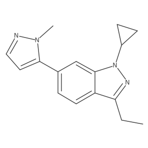 1-Cyclopropyl-3-ethyl-6-(1-methyl-1h-pyrazol-5-yl)-1h-indazole结构式