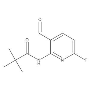 N-(6-Fluoro-3-formylpyridin-2-yl)pivalamide结构式