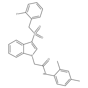 N-(2,4-dimethylphenyl)-2-(3-((2-fluorobenzyl)sulfonyl)-1H-indol-1-yl)acetamide Structure