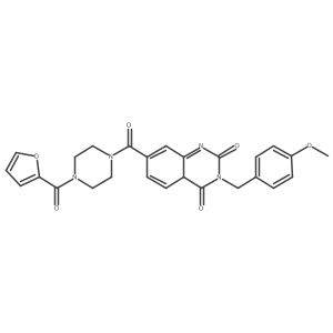 7-[4-(furan-2-carbonyl)piperazine-1-carbonyl]-3-[(4-methoxyphenyl)methyl]-4aH-quinazoline-2,4-dione结构式