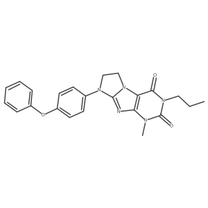 4-Methyl-6-(4-phenoxyphenyl)-2-propyl-7,8-dihydropurino[7,8-a]imidazole-1,3-dione结构式