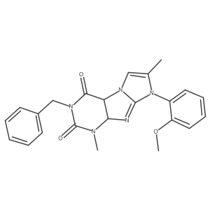 2-Benzyl-6-(2-methoxyphenyl)-4,7-dimethyl-4a,9a-dihydropurino[7,8-a]imidazole-1,3-dione结构式