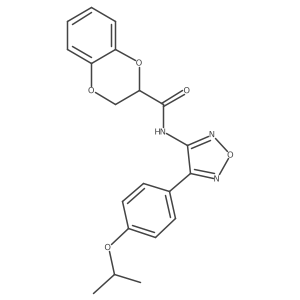 N-{4-[4-(propan-2-yloxy)phenyl]-1,2,5-oxadiazol-3-yl}-2,3-dihydro-1,4-benzodioxine-2-carboxamide结构式