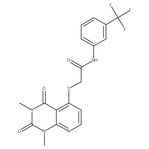 2-((1,3-dimethyl-2,4-dioxo-1,2,3,4-tetrahydropyrido[2,3-d]pyrimidin-5-yl)thio)-N-(3-(trifluoromethyl)phenyl)acetamide Structure