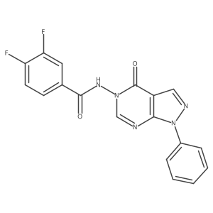 3,4-difluoro-N-(4-oxo-1-phenyl-1H-pyrazolo[3,4-d]pyrimidin-5(4H)-yl)benzamide Structure