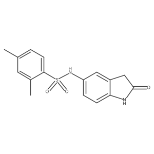 2,4-dimethyl-N-(2-oxoindolin-5-yl)benzenesulfonamide结构式