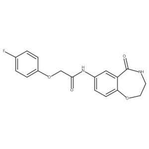 2-(4-fluorophenoxy)-N-(5-oxo-2,3,4,5-tetrahydrobenzo[f][1,4]oxazepin-7-yl)acetamide Structure