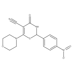 6-(morpholin-4-yl)-2-(4-nitrophenyl)-4-oxo-3,4-dihydro-2H-1,3-thiazine-5-carbonitrile Structure