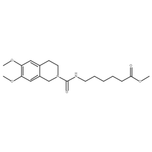 methyl 6-{[(6,7-dimethoxy-3,4-dihydroisoquinolin-2(1H)-yl)carbonyl]amino}hexanoate Structure