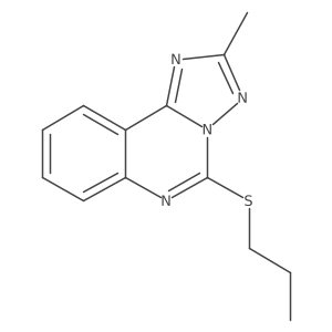 2-Methyl-5-(propylthio)[1,2,4]triazolo[1,5-c]quinazoline结构式