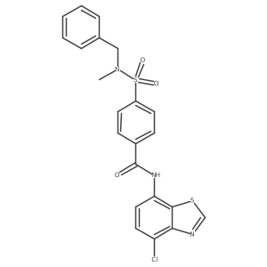 4-(N-benzyl-N-methylsulfamoyl)-N-(4-chlorobenzo[d]thiazol-7-yl)benzamide结构式