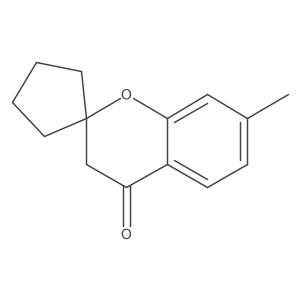 7-Methyl-3,4-dihydrospiro[1-benzopyran-2,1'-cyclopentane]-4-one结构式