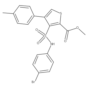Methyl 3-[(4-bromophenyl)sulfamoyl]-4-(4-methylphenyl)thiophene-2-carboxylate Structure
