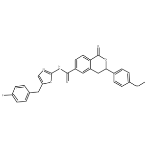 N-[5-(4-fluorobenzyl)-1,3-thiazol-2-yl]-3-(4-methoxyphenyl)-1-oxo-3,4-dihydro-1H-isochromene-6-carboxamide Structure