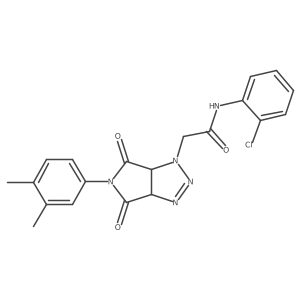 N-(2-chlorophenyl)-2-(5-(3,4-dimethylphenyl)-4,6-dioxo-4,5,6,6a-tetrahydropyrrolo[3,4-d][1,2,3]triazol-1(3aH)-yl)acetamide Structure