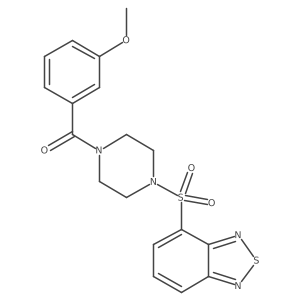 [4-(2,1,3-Benzothiadiazol-4-ylsulfonyl)piperazin-1-yl](3-methoxyphenyl)methanone结构式