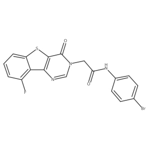 N-(4-bromophenyl)-2-(9-fluoro-4-oxo[1]benzothieno[3,2-d]pyrimidin-3(4H)-yl)acetamide Structure