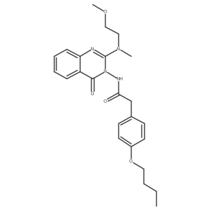 2-(4-butoxyphenyl)-N-{2-[(2-methoxyethyl)-methyl-amino]-4-oxo-4H-quinazolin-3-yl}acetamide结构式