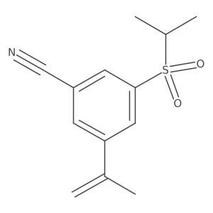 3-(Isopropylsulfonyl)-5-(prop-1-en-2-yl)benzonitrile结构式
