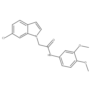 2-(6-chloro-1H-indol-1-yl)-N-(3,4-dimethoxyphenyl)acetamide Structure