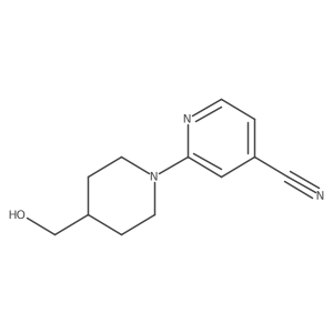2-(4-(Hydroxymethyl)piperidin-1-yl)isonicotinonitrile Structure