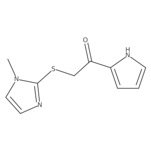 2-((1-Methyl-1H-imidazol-2-yl)thio)-1-(1H-pyrrol-2-yl)ethan-1-one Structure