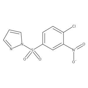 O=[N+]([O-])c1cc(S(=O)(=O)n2cccn2)ccc1Cl结构式