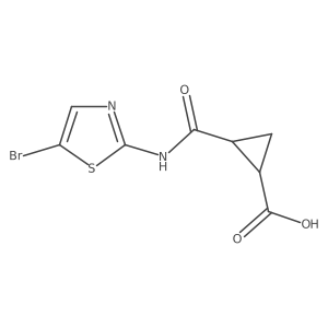2-[(5-Bromo-1,3-thiazol-2-yl)carbamoyl]cyclopropane-1-carboxylic acid结构式