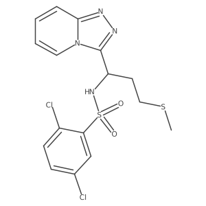 2,5-dichloro-N-[3-(methylsulfanyl)-1-([1,2,4]triazolo[4,3-a]pyridin-3-yl)propyl]benzenesulfonamide结构式