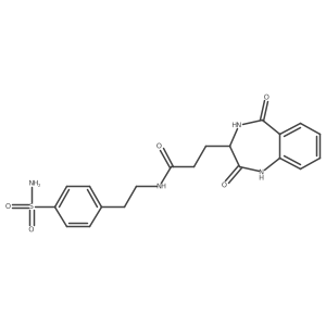 3-(2,5-dioxo-2,3,4,5-tetrahydro-1H-benzo[e][1,4]diazepin-3-yl)-N-(4-sulfamoylphenethyl)propanamide结构式
