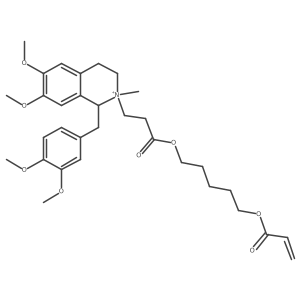 (1R,2R)-2-(3-{[5-(Acryloyloxy)pentyl]oxy}-3-oxopropyl)-1-[(3,4-dimethoxyphenyl)methyl]-6,7-dimethoxy-2-methyl-1,2,3,4-tetrahydroisoquinolin-2-ium Structure