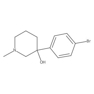 3-(4-Bromo-phenyl)-1-methyl-piperidin-3-ol结构式