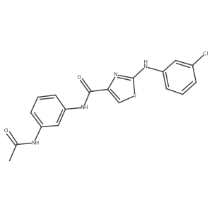 N-(3-acetamidophenyl)-2-((3-chlorophenyl)amino)thiazole-4-carboxamide Structure