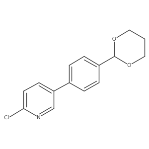 5-(4-(1,3-Dioxan-2-yl)phenyl)-2-chloropyridine结构式