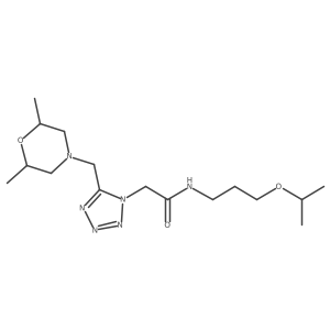 2-(5-{[(2R*,6S*)-2,6-dimethyl-4-morpholinyl]methyl}-1H-tetrazol-1-yl)-N-(3-isopropoxypropyl)acetamide Structure
