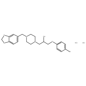 1-(4-(Benzo[d][1,3]dioxol-5-ylmethyl)piperazin-1-yl)-3-(4-bromophenoxy)propan-2-ol dihydrochloride Structure