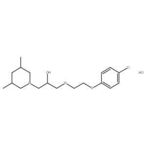 1-(2-(4-Chlorophenoxy)ethoxy)-3-(3,5-dimethylpiperidin-1-yl)propan-2-ol hydrochloride Structure