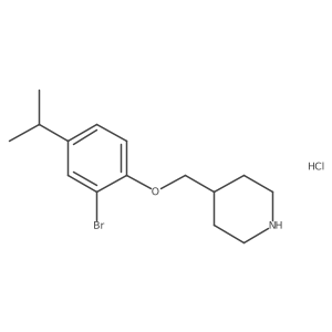 4-((2-Bromo-4-isopropylphenoxy)methyl)piperidine hydrochloride Structure