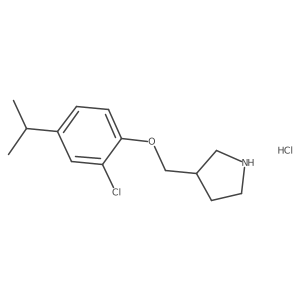 3-[(2-Chloro-4-isopropylphenoxy)methyl]-pyrrolidine hydrochloride Structure
