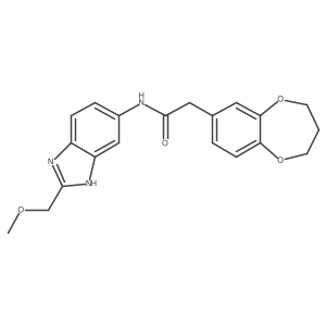 2-(3,4-dihydro-2H-1,5-benzodioxepin-7-yl)-N-[2-(methoxymethyl)-1H-benzimidazol-5-yl]acetamide Structure