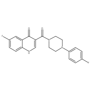 (6-Fluoro-4-hydroxyquinolin-3-yl)(4-(4-fluorophenyl)piperazin-1-yl)methanone结构式