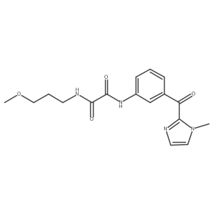 N-(3-methoxypropyl)-N'-{3-[(1-methyl-1H-imidazol-2-yl)carbonyl]phenyl}ethanediamide Structure