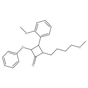 1-(4-Methoxybutyl)-4-(2-methoxyphenyl)-3-phenoxyazetidin-2-one结构式