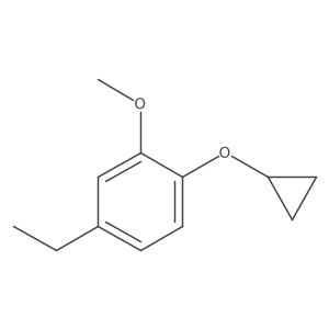 1-Cyclopropoxy-4-ethyl-2-methoxybenzene结构式