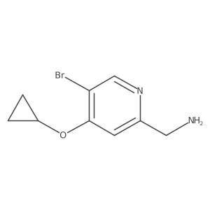 (5-Bromo-4-cyclopropoxypyridin-2-YL)methanamine Structure