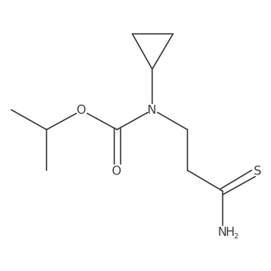 1-Methylethyl N-(3-amino-3-thioxopropyl)-N-cyclopropylcarbamate结构式