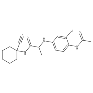 2-[(3-chloro-4-acetamidophenyl)amino]-N-(1-cyanocyclohexyl)propanamide结构式